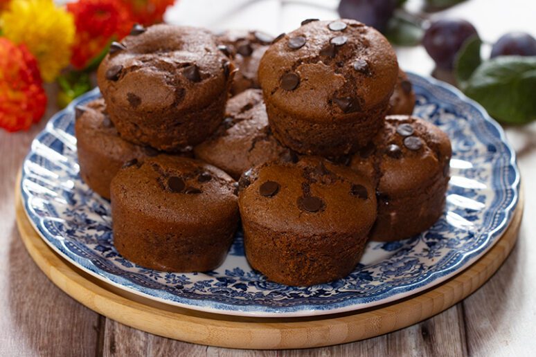 muffins chocolat aux quetsches