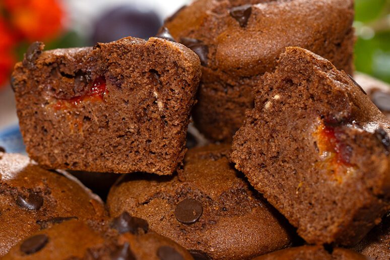 muffins chocolat aux quetsches