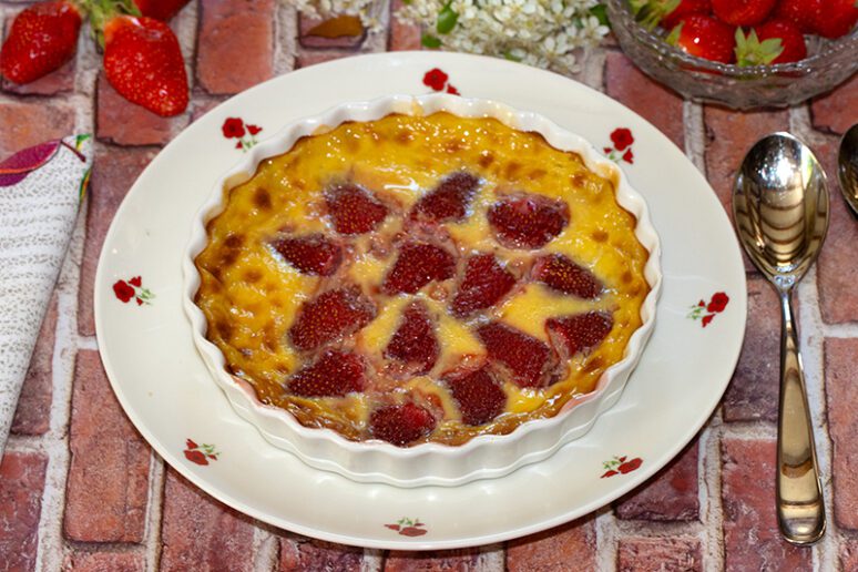 flan aux fraises