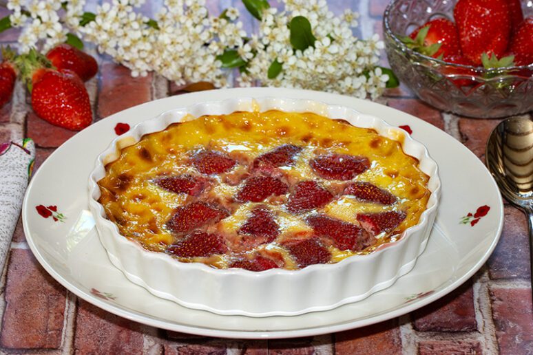 flan aux fraises