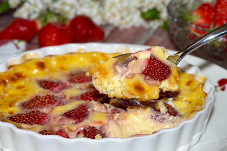 flan aux fraises