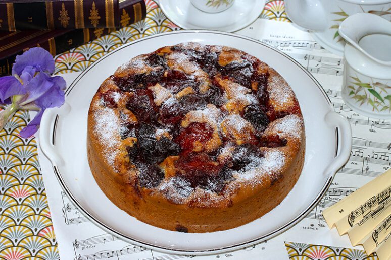 gâteau aux prunes bleues