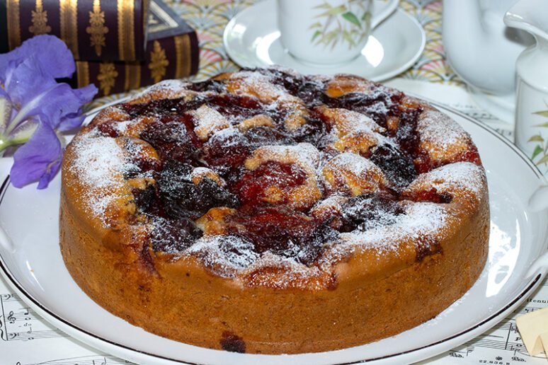 gâteau aux prunes bleues