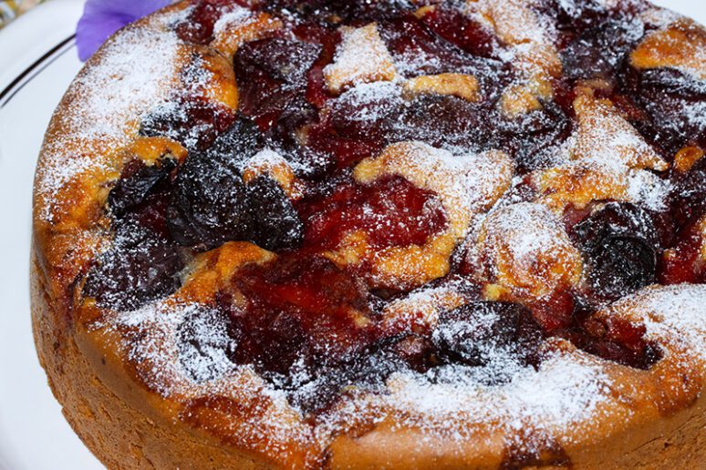 gâteau aux prunes bleues