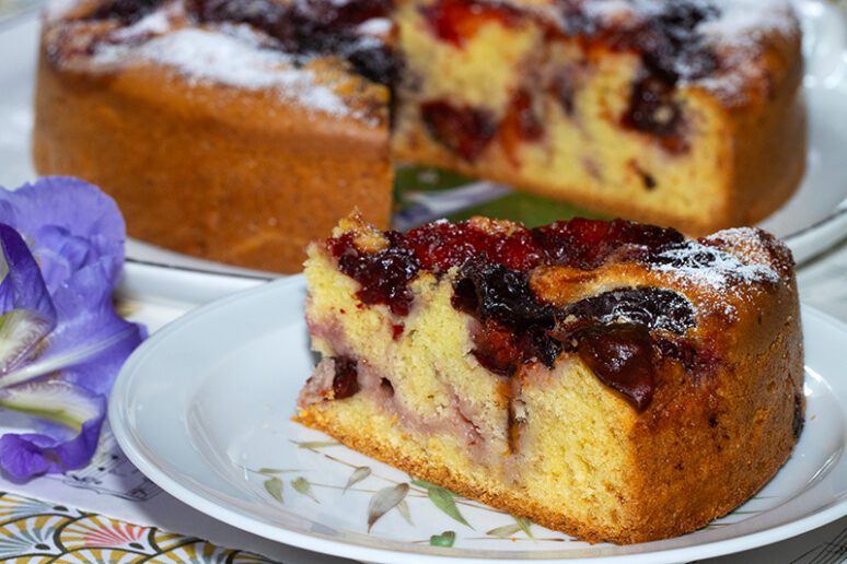 gâteau aux prunes bleues