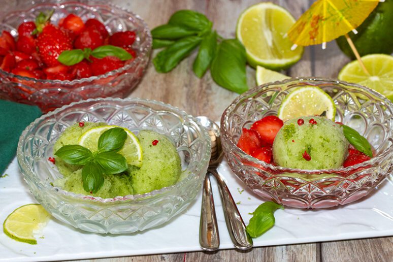 sorbet au basilic