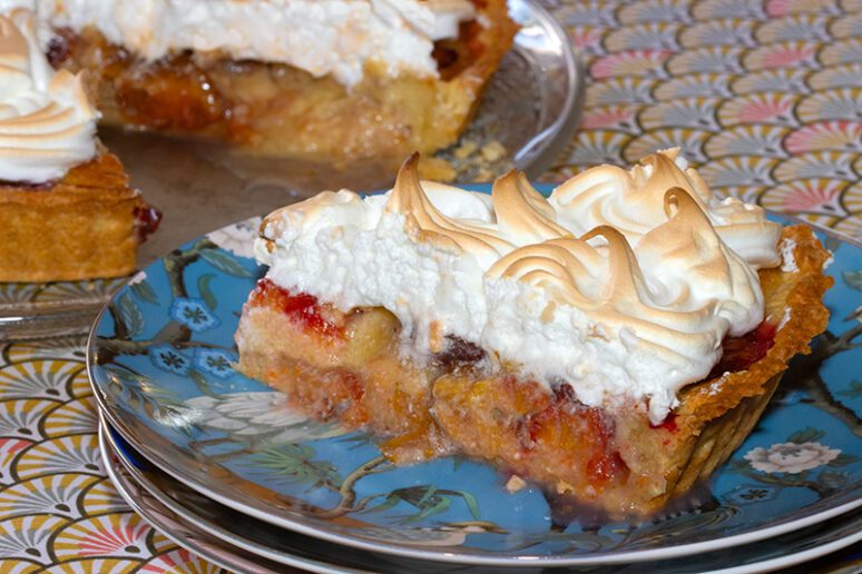 tarte meringuée prunes
