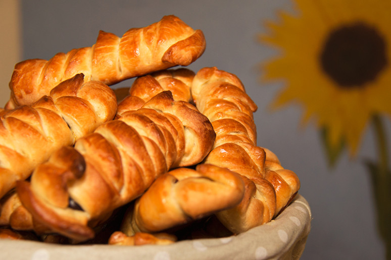 Brioches tressées au chocolat