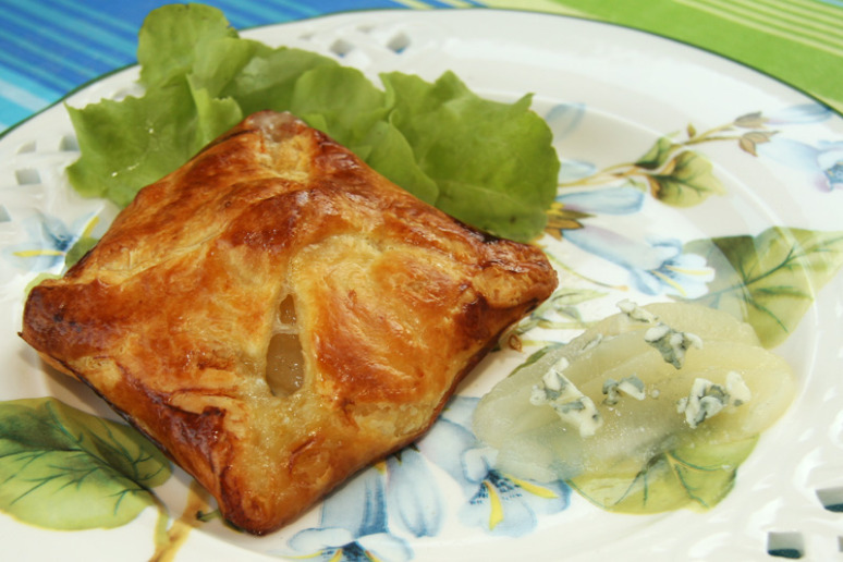 Feuilletés poires et roquefort