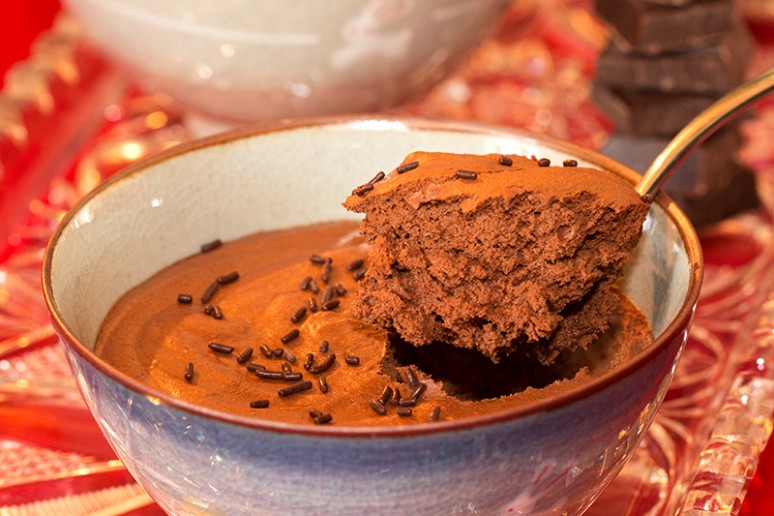 mousse au chocolat végétale