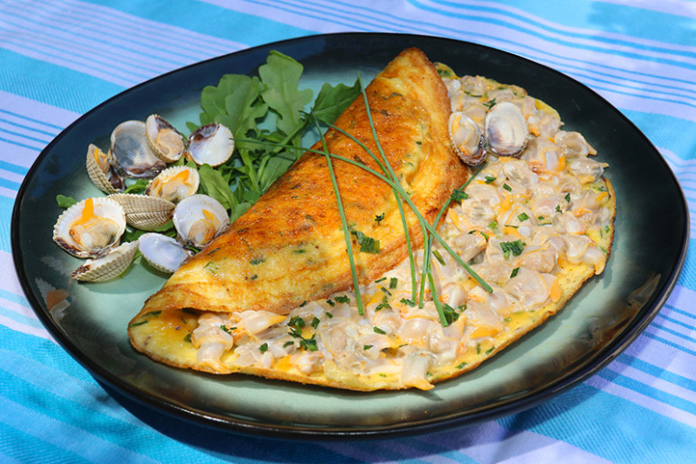omelette aux coques