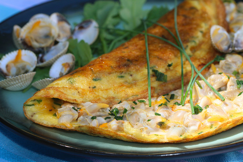 omelette aux coques