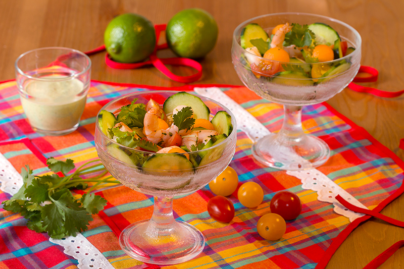salade aux crevettes