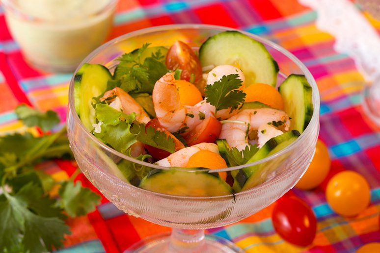 salade aux crevettes