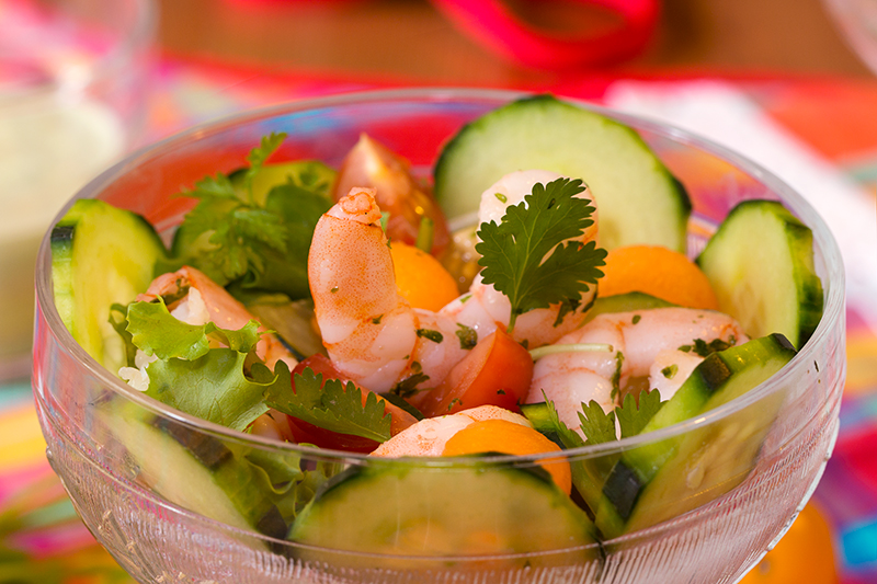 salade aux crevettes
