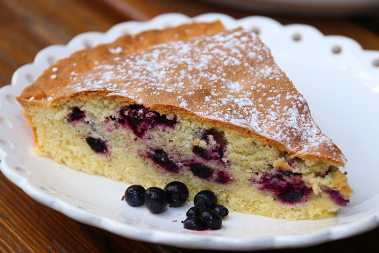 Tarte biscuitée aux myrtilles