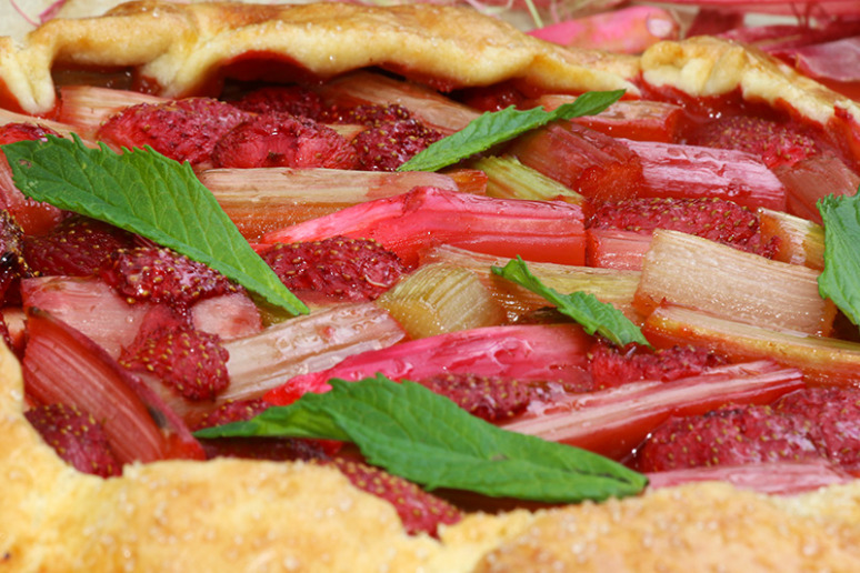 tarte rustique fraises rhubarbe