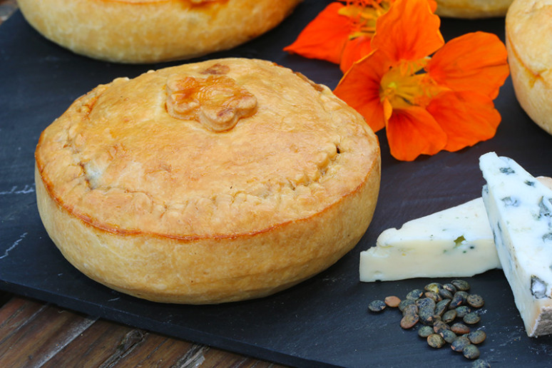 Tourte aux lentilles et lardons